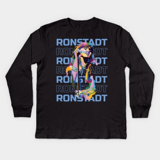 Abstract Geometric Linda Ronstadt Kids Long Sleeve T-Shirt